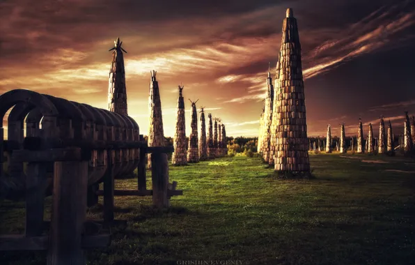 Picture dawn, Wallpaper, architecture, gevgeniy