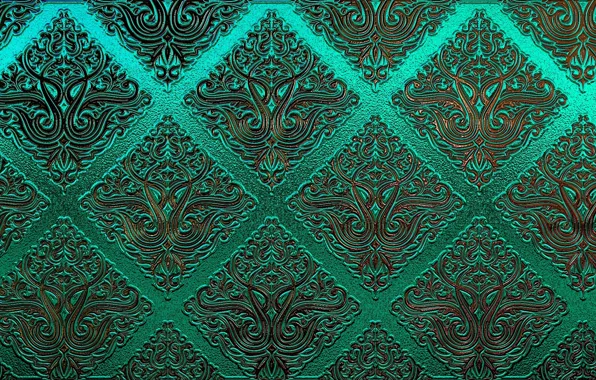Green, patterns, texture, ornament