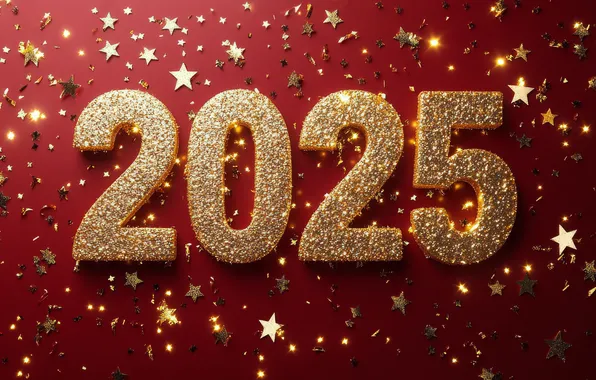 Stars, reflection, Shine, sequins, figures, New year, gold plated, stars