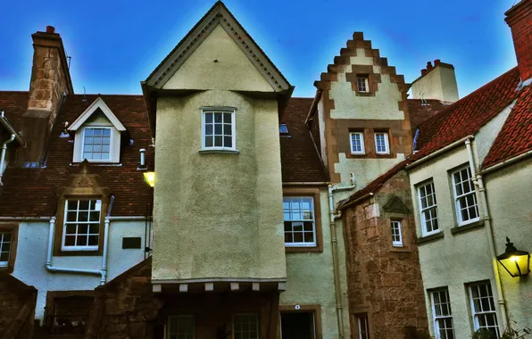 Roof, the sky, house, Windows, the evening, lantern, Bay window