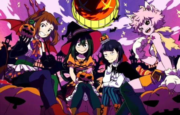 Girls, Halloween, My Hero Academia, Boku No Hero Academy, My Hero Academy