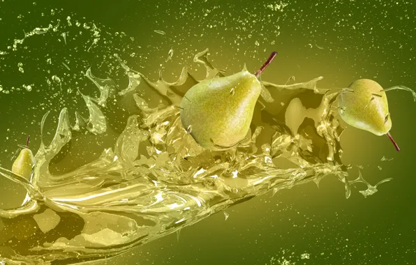 Squirt, splash, juice, pear