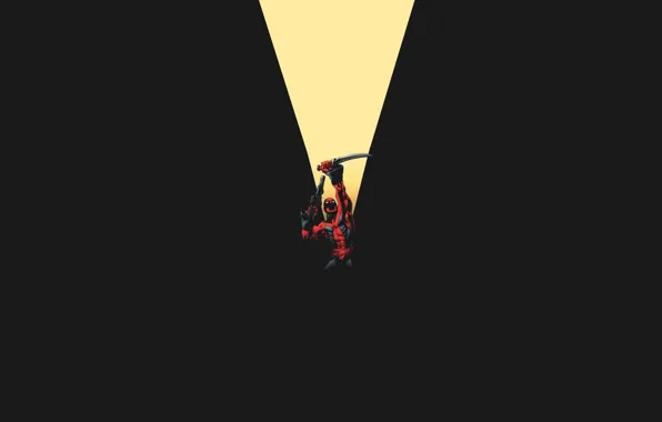 Red, Deadpool, Deadpool, katana, comics, MARVEL, Wade Wilson