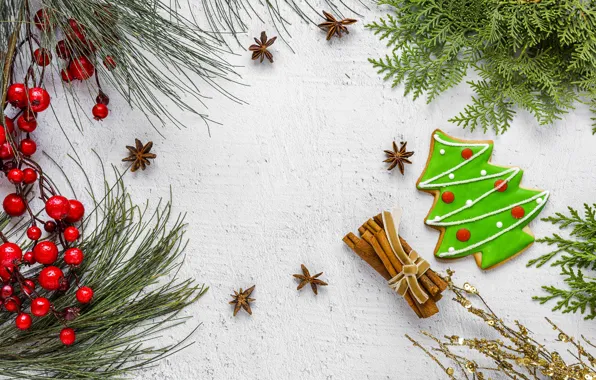 Decoration, New Year, cookies, Christmas, Christmas, herringbone, New Year, cookies