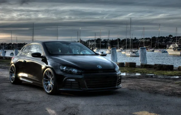 Picture Volkswagen, black, Scirocco