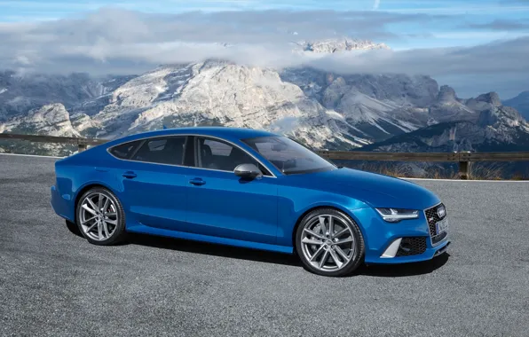 Picture the sky, mountains, blue, background, Audi, Audi, Performance, Sportback