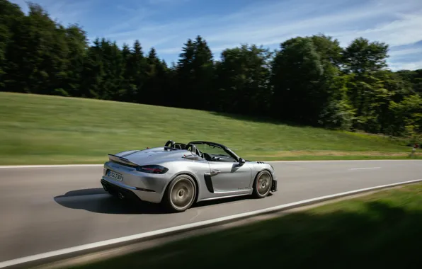 Picture car, Porsche, road, speed, 718, Porsche 718 Spyder RS