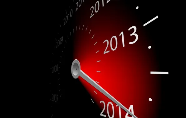 Graphics, watch, new year, arrow, figures, 2013, 2014