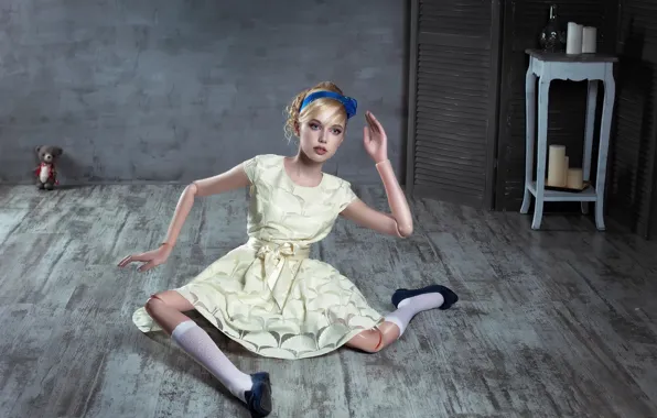 Room, doll, dress