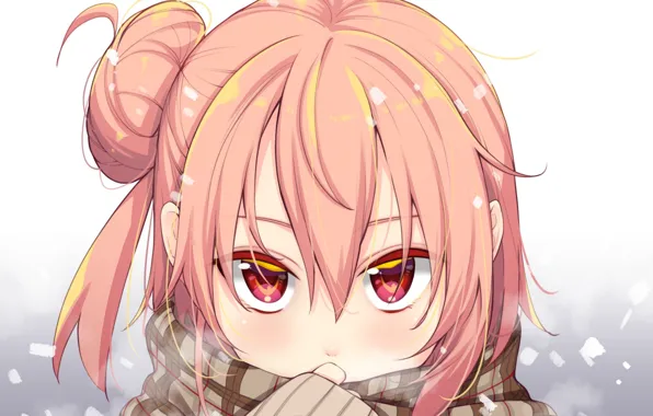 Look, girl, scarf, Oregairu