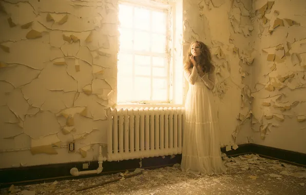 Picture girl, loneliness, room