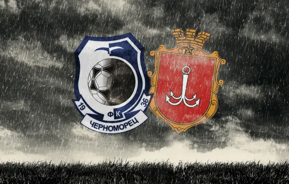 Black, Blue, Sport, Rain, Logo, Football, Background, Logo