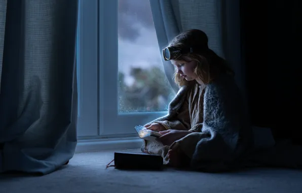 House, window, girl, diary