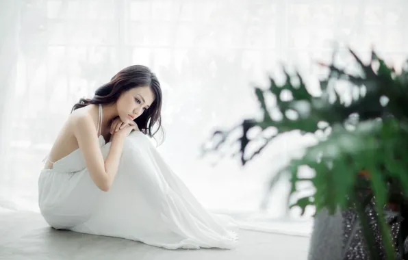 Girl, pose, background