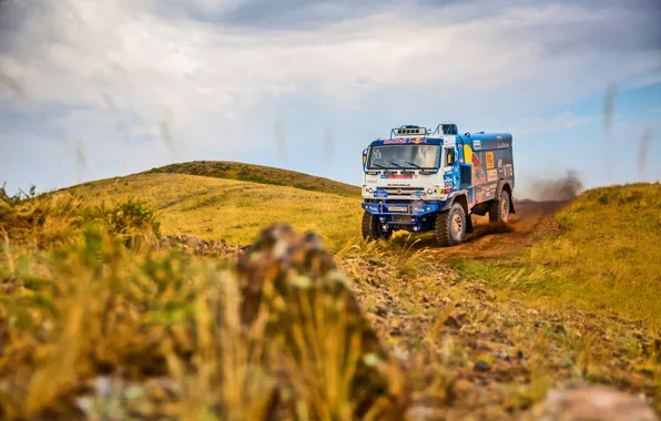 The sky, Nature, Grass, Sport, Speed, Stones, Truck, Race