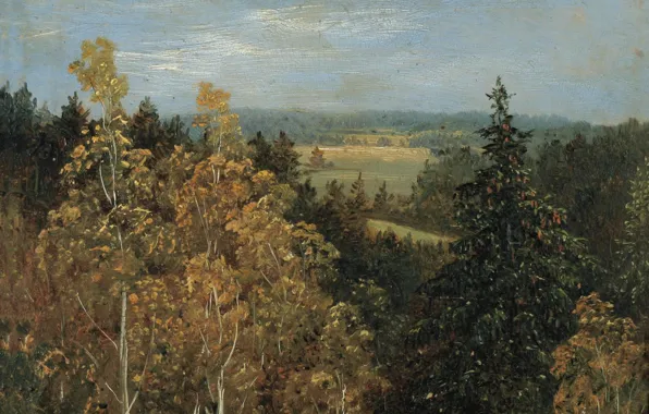 Trees, nature, picture, valley, Carl Gustav Carus, Forest Landscape