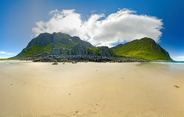 The sky, nature, Wallpaper, shore, mountain, cloud