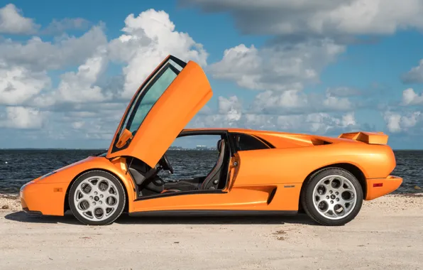 Lamborghini, Diablo, scissor doors, Lamborghini Diablo VT 6.0