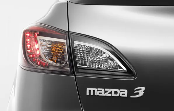 Macro, headlight, silver, sedan, mazda