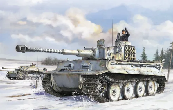 Germany, tank, Heavy, Pz.Kpfw.VI Ausf.E, the Waffen-SS, Waffen SS, Ju Hesong, Tiger I Early Prod. …