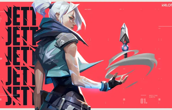 Girl, magic, kunai, Valorant