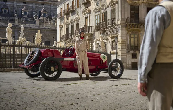 Girl, Alfa Romeo, Male, Sports car, 1923, Sports car, Alfa Romeo RL