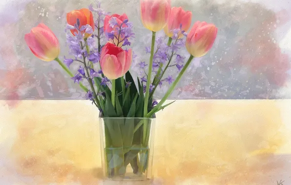 Flowers, background, tulips