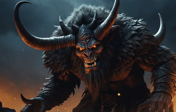Anger, horns, fur, bull