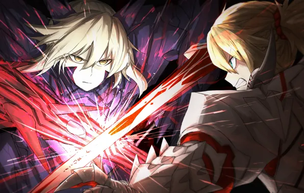 Anime, art, the battle, Fate Grand Order