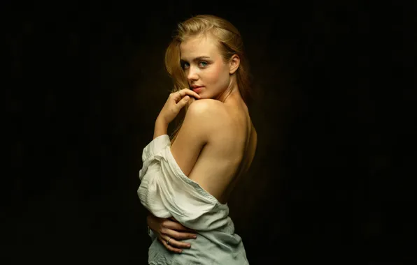 Look, sexy, pose, model, body, back, makeup, dress
