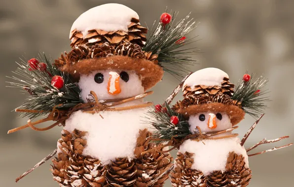 Winter, snow, branches, berries, holiday, toy, toys, Christmas