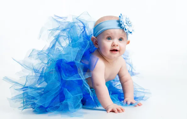 Blue, children, girl, baby