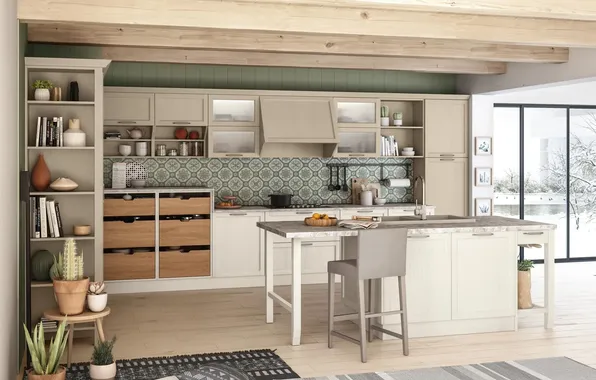 Style, Villa, interior, Italy, kitchen, Italian design, Santadi Kitchen