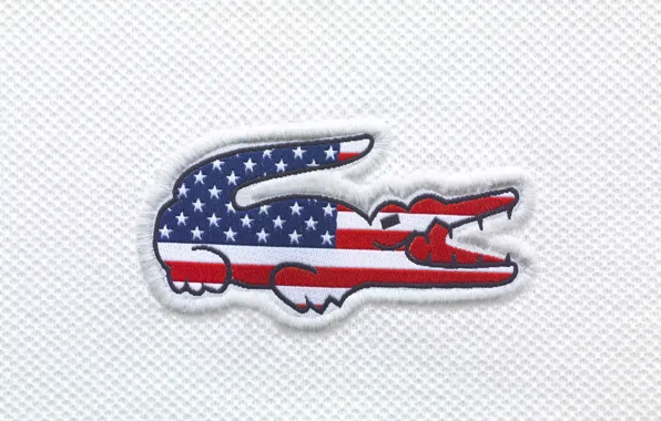 Picture crocodile, flag, USA, USA, Lacoste