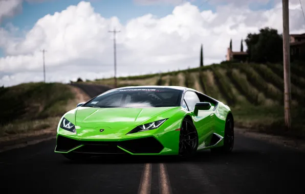 Picture Lamborghini, Green, VAG, Huracan