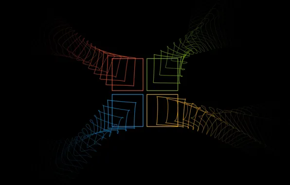 Abstract, Microsoft, logo, lines