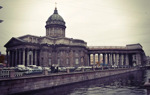 Picture river, Kazan Cathedral, Russia, promenade, Peter, Saint Petersburg, St. Petersburg