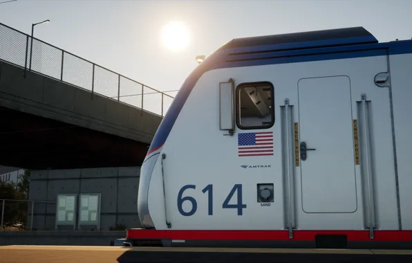 Wallpaper, Railway, ACS, Railroad, Railroad, Train Sim World 2020, Beautiful wallpaper, Amtrak