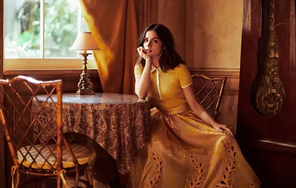 Picture look, girl, pose, room, actress, window, Ana de Armas