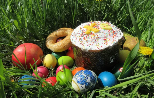 Grass, eggs, Easter, April, spring 2018