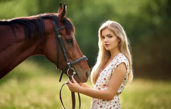 Girl, horse, Czech Republic, Milan R, Lucka, Beautiful Lucka, beautiful horse