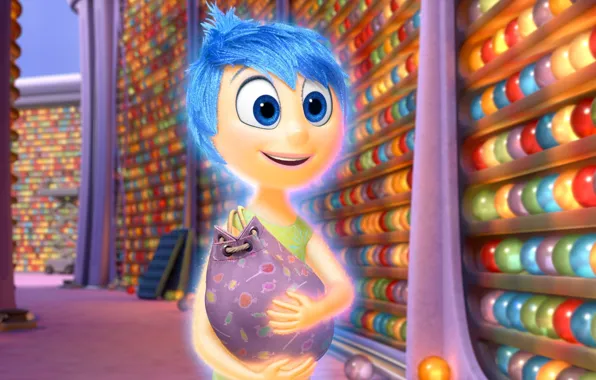 Cinema, girl, balls, sad, dress, blue, smile, sadness