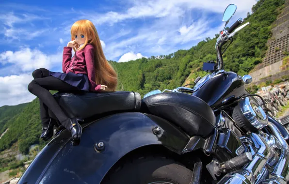 Picture toy, doll, motorcycle, Yamaha