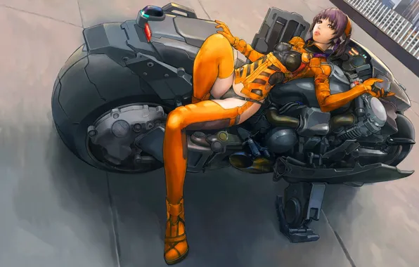 Look, the city, motorcycle, lies