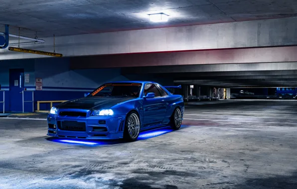 Wallpaper GT-R, Skyline, R34, Parking for mobile and desktop, section ...