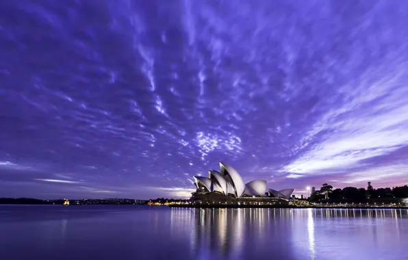 Dusk, Sydney, opera house