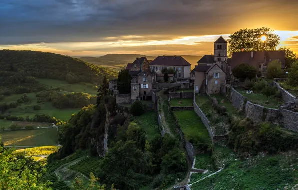 Download wallpaper nature, France, Château-chalon, section landscapes ...