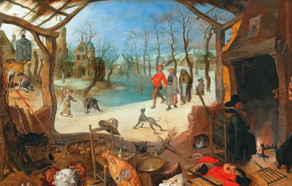 Flemish Baroque painter, Sebastian Vranckx, Sebastian Vranx, An Allegory of Winter, Flemish painter and engraver …