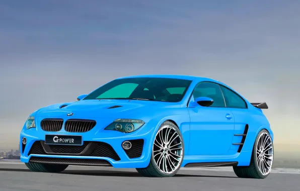 Picture Auto, Blue, BMW, Boomer, The front, Turquoise, G-power, peredo