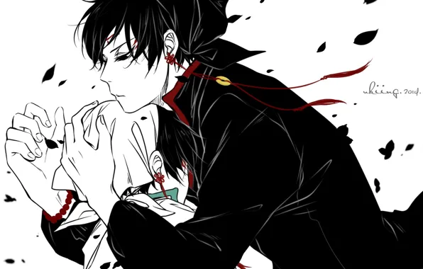Anime, boy, art, guy, Hoozuki no Reitetsu, Cold-Blooded Hozuki, Hakutaku